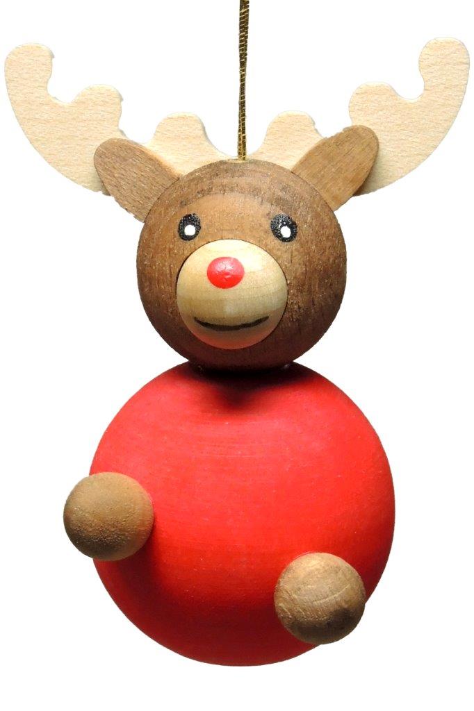 Richard Glaesser Baumbehang Rentier Rudolph aus Seiffen im Erzgebirge