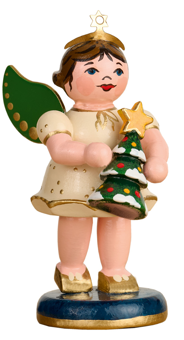 Hubrig Engel mit Tannenbaum 6,5 cm - Neuheit 2025