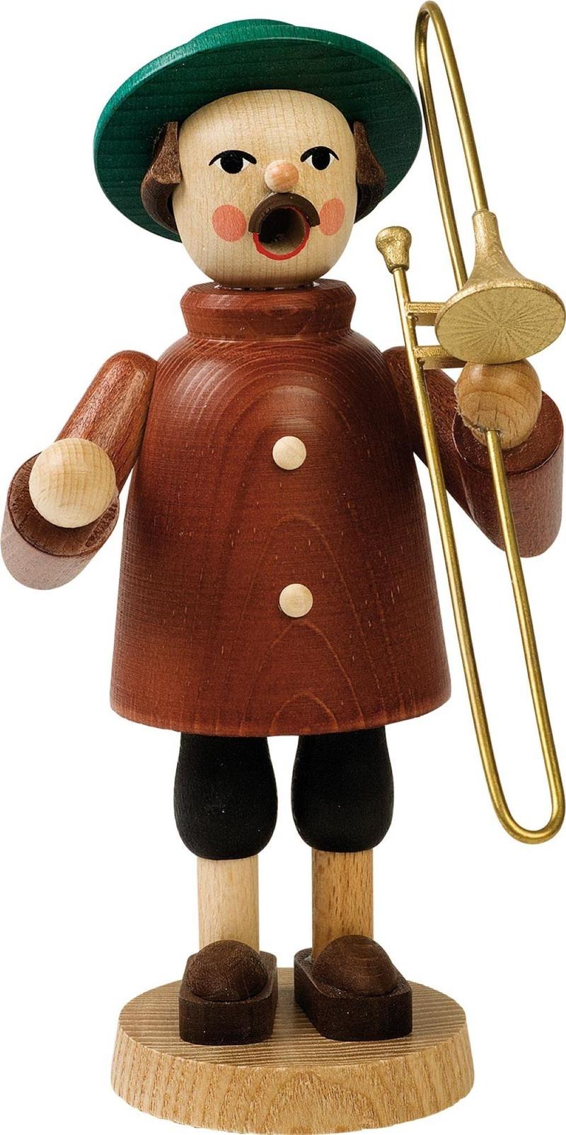 Richard Glaesser Rauchmann Musikant mit Posaune aus Seiffen im Erzgebirge