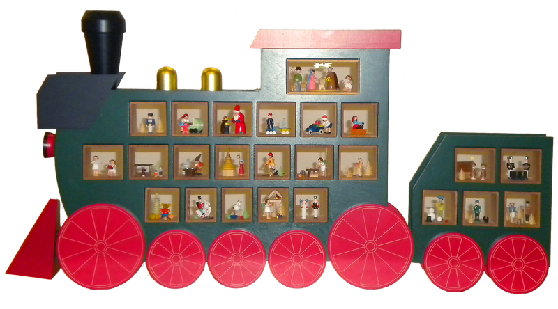 Richard Glaesser Adventskalender Eisenbahn, aus Seiffen im Erzgebirge