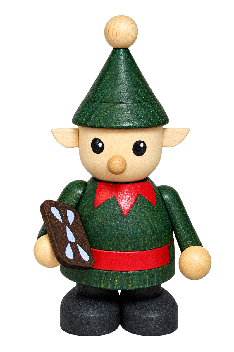 Richard Glaesser Weihnachtself mit Lebkuchen aus Seiffen im Erzgebirge