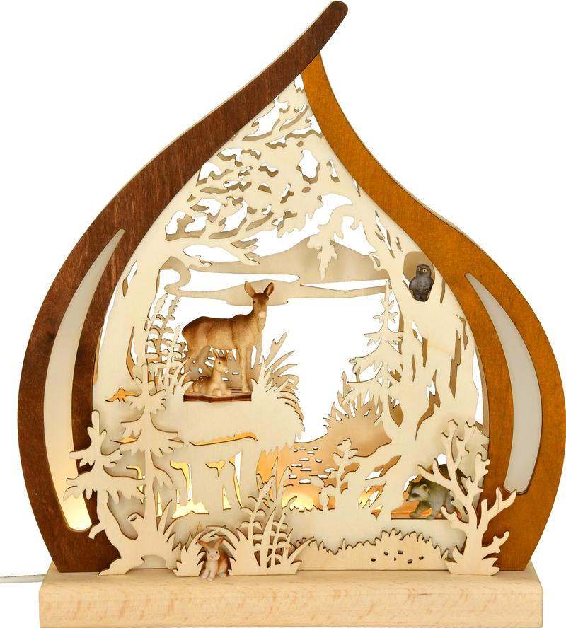 Ratags Romantikleuchte, Tiere des Waldes