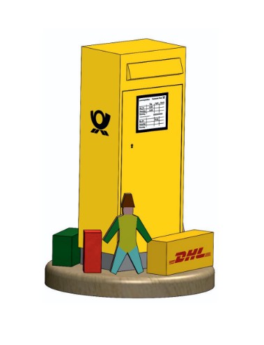 Richard Glaesser DHL Standbriefkasten aus Seiffen im Erzgebirge